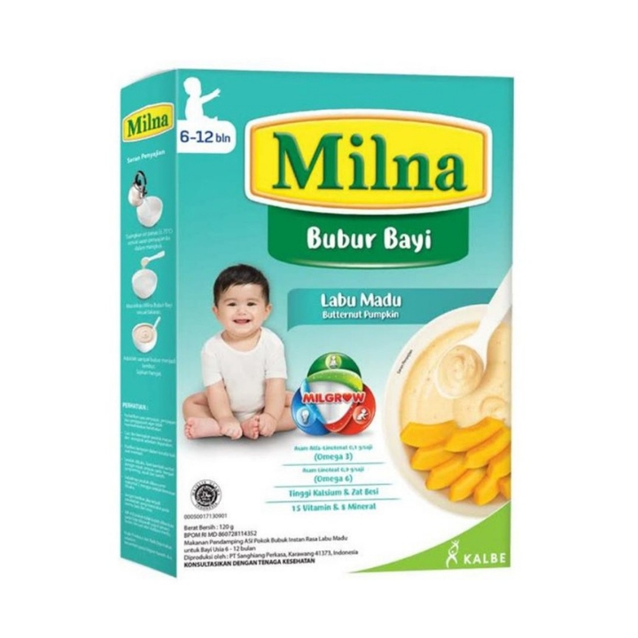 Milna Bubur Regular 6 Labu Madu 120 g - Sereal 