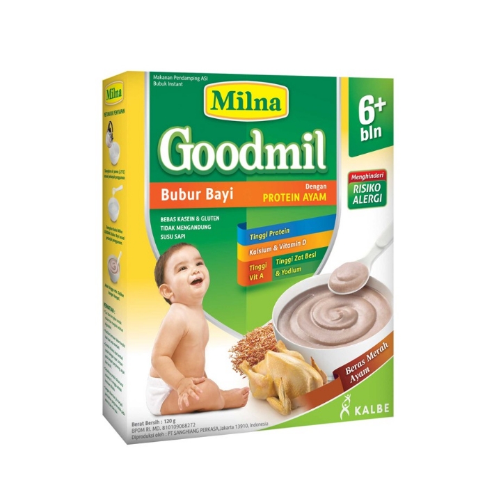 Milna GoodMil Bubur Bayi Beras Merah Ayam 120g - Sereal