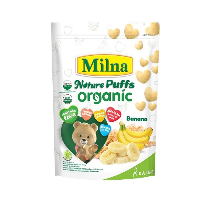 Milna Nature Puff Organic Banana 15 - Sereal