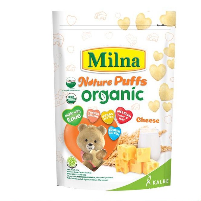 Milna Nature Puffs Organic Cheese 15g