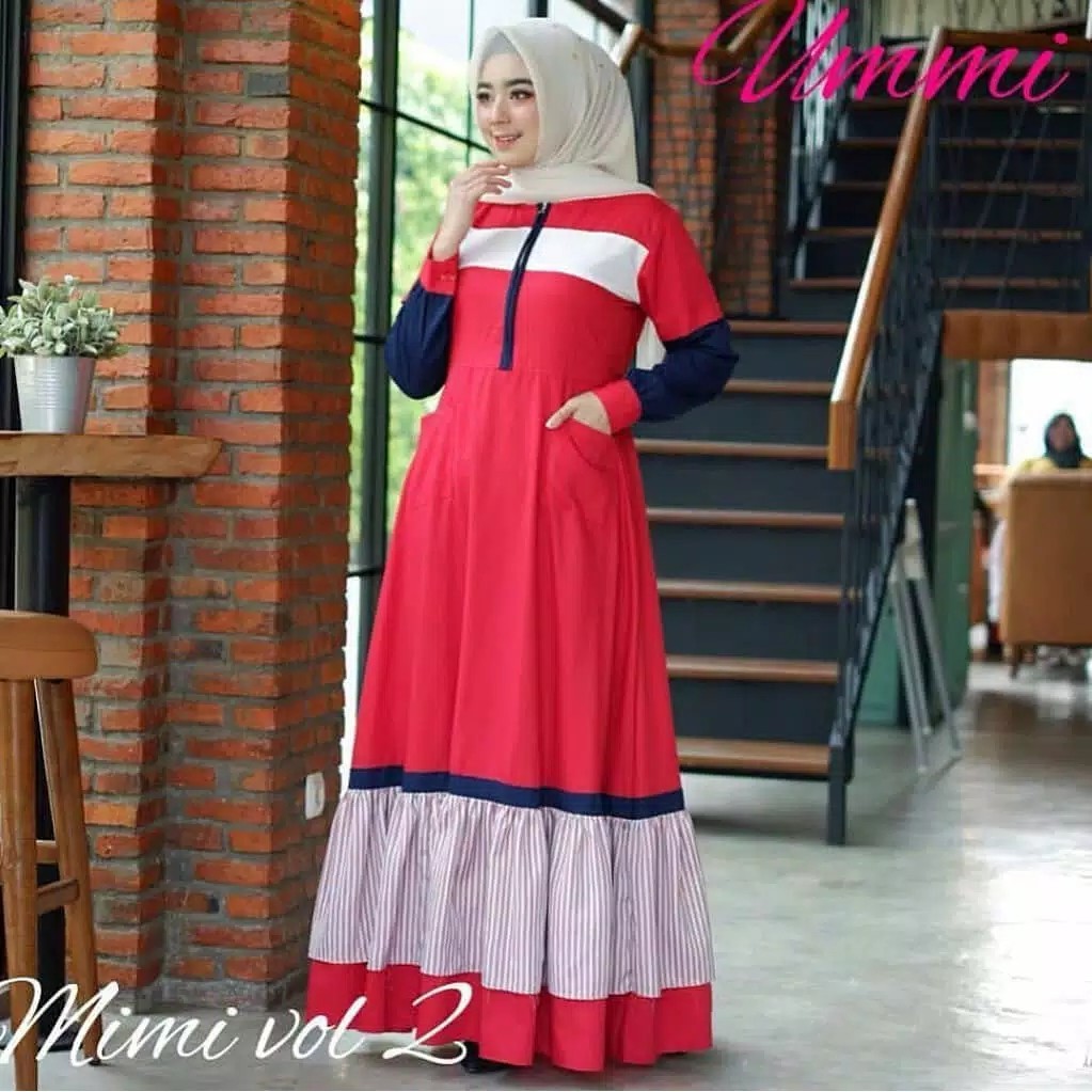 Mimi Maxi  Dress Muslim Wanita  Gamis Terlaris