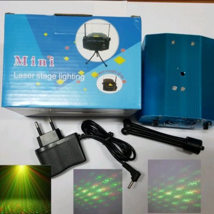 Mini Laser Stage Lighting Sensor Musi Lampu Disco - Party Laser Enam d