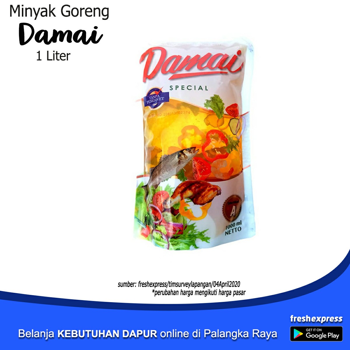 Minyak Goreng Damai 1 Liter