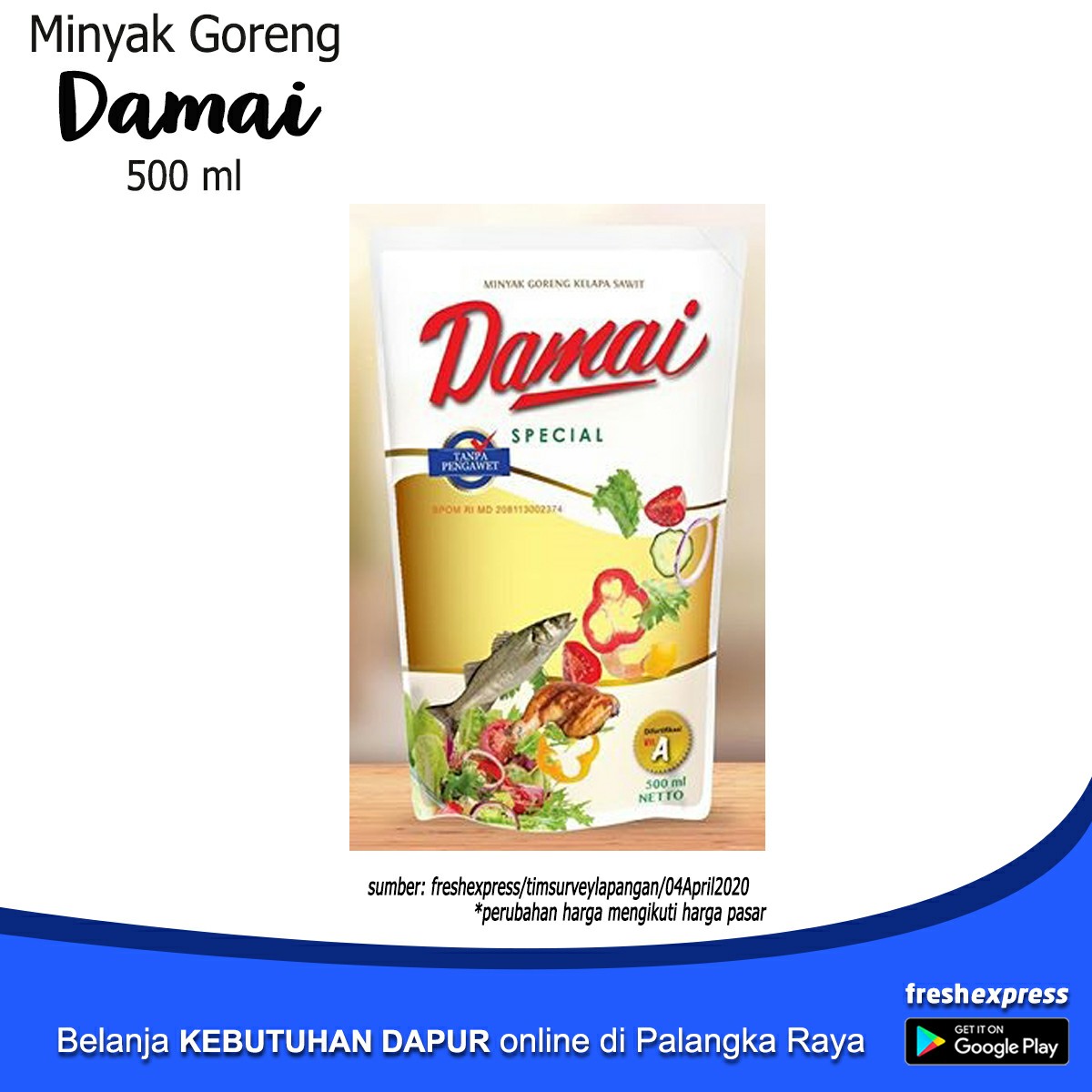 Minyak Goreng Damai 500 Ml