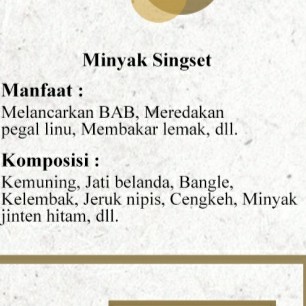 Minyak Singset 2