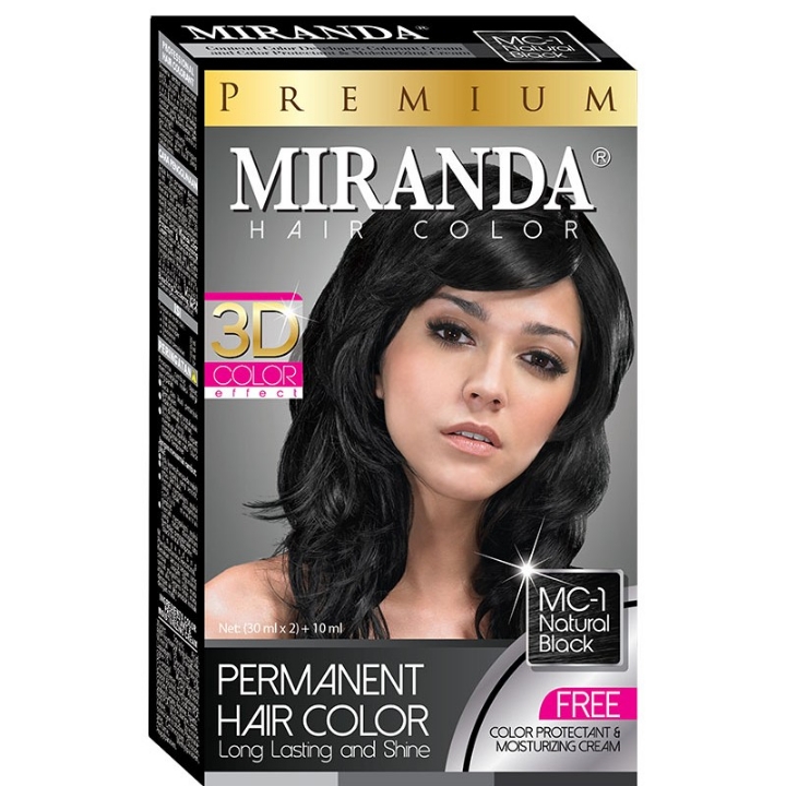 Miranda Hair Color Natural Black - Rambut