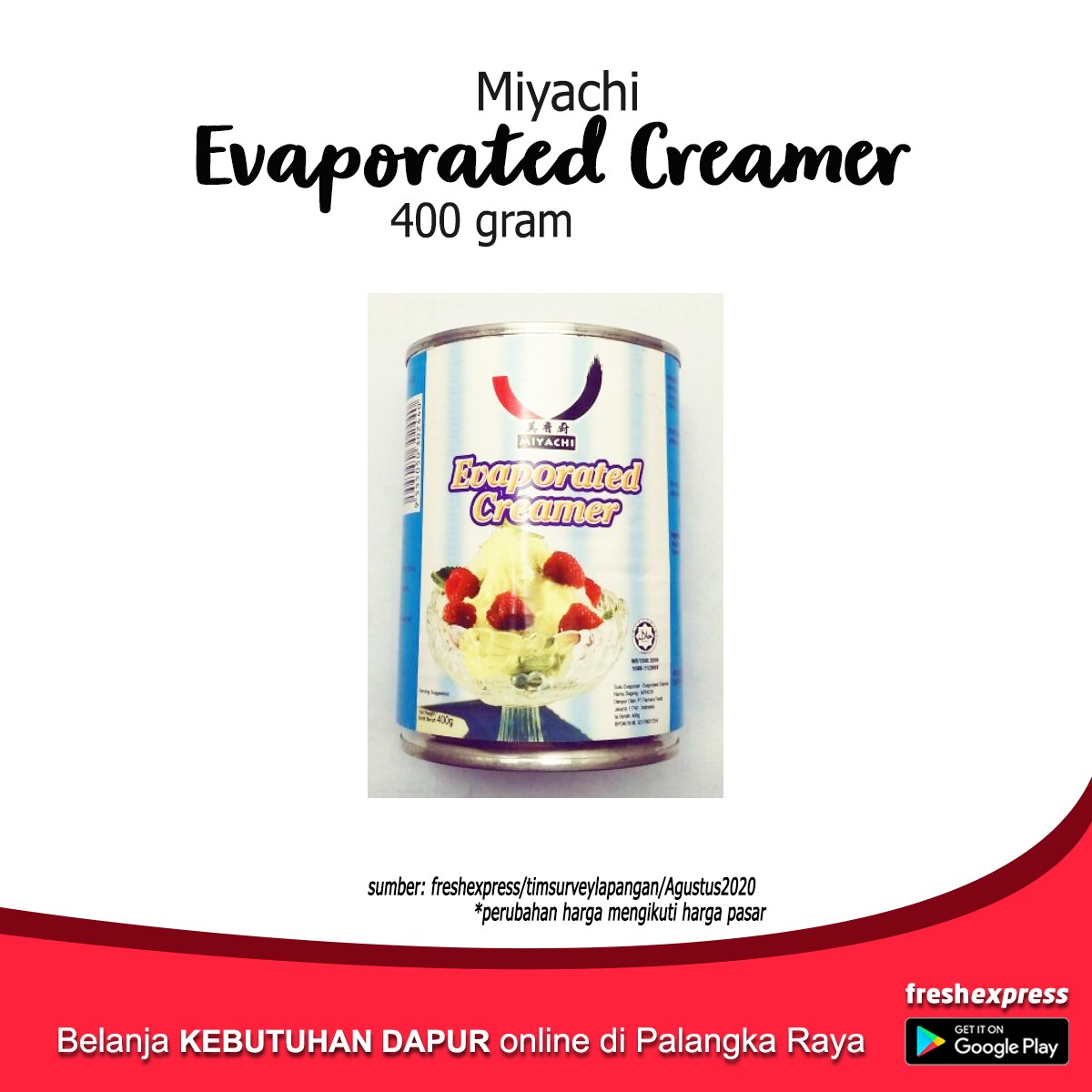 Miyachi Evaporated Creamer 400 Gram