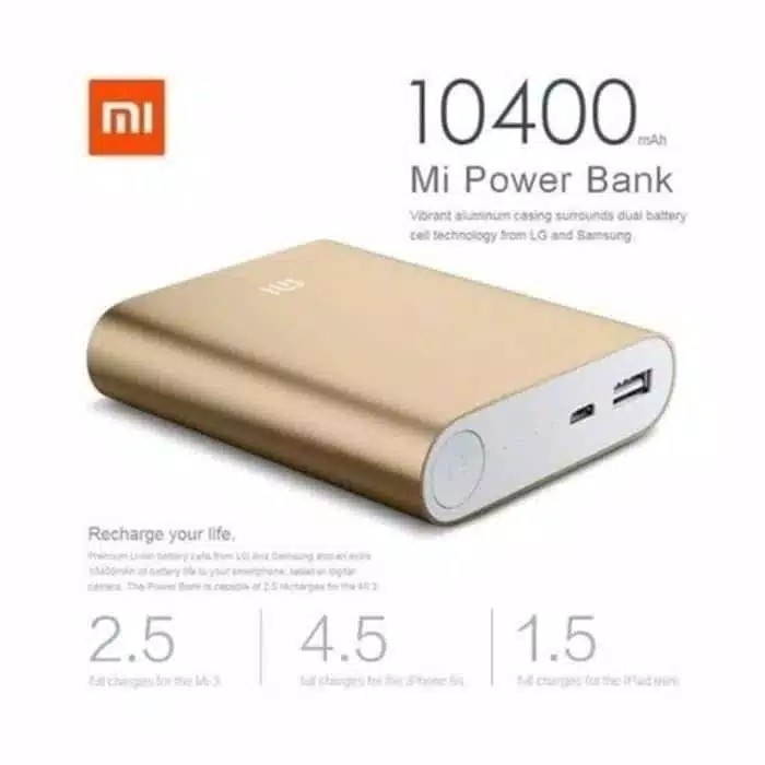 JUAL MURAH POWERBANK MI 10400MAHPOWERBANK XIAOMI Berkualitas