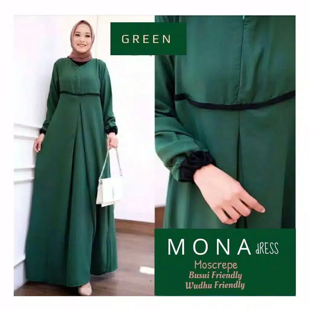 Moana Basic Dress  Gamis Maxi Casual Polos  Termurah