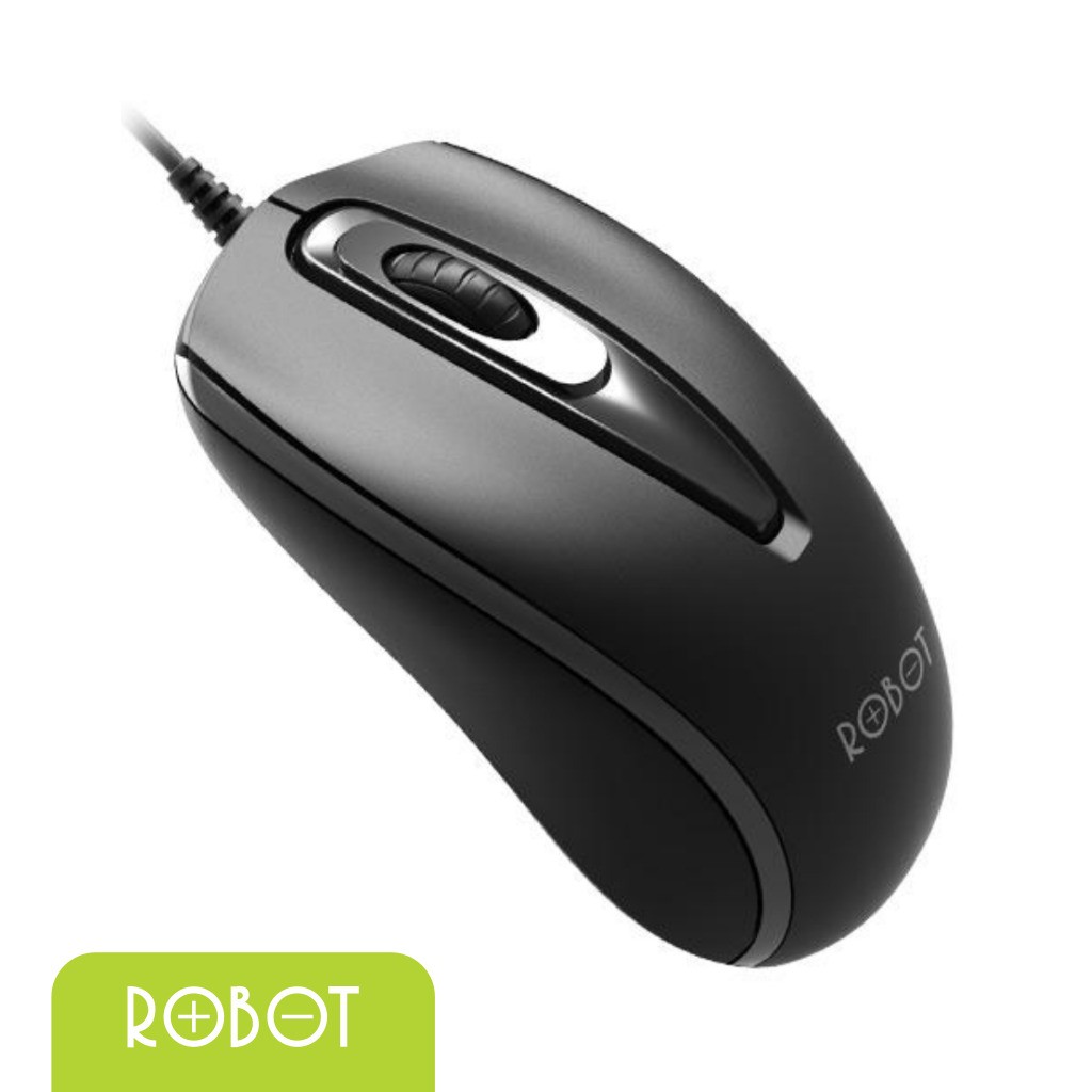 Mouse Wired ROBOT M110 Optical 1200DPI untuk PC Laptop Original 3