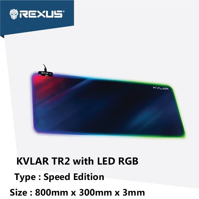 Mousepad Gaming Rexus Kvlar TR2 LED RGB 2