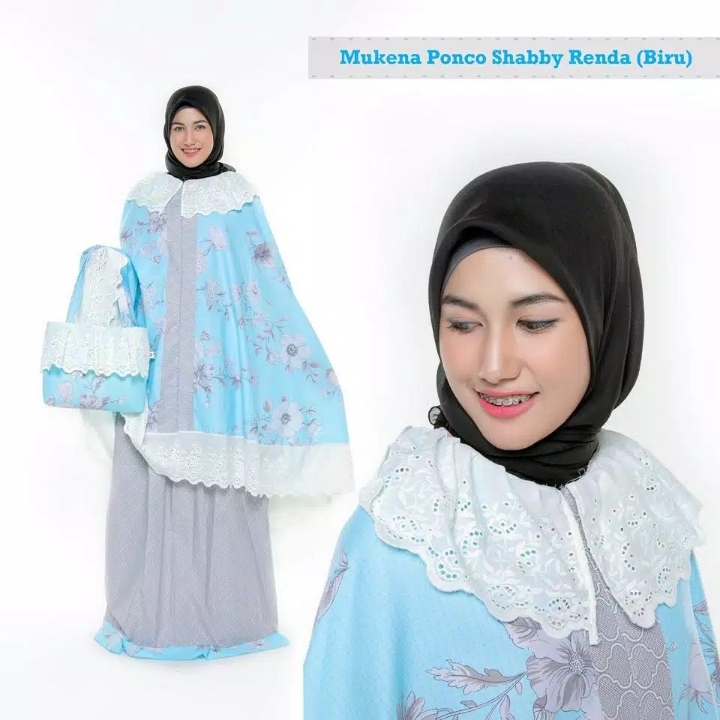 Mukena katun ponco renda