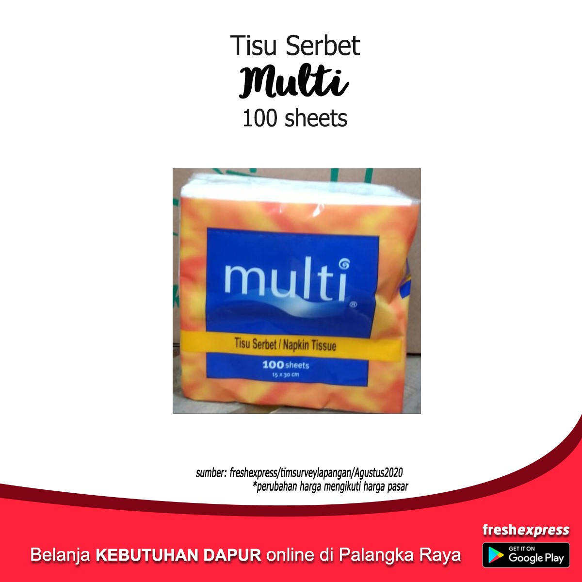 Multi Tissue Serbet 100 Sheets