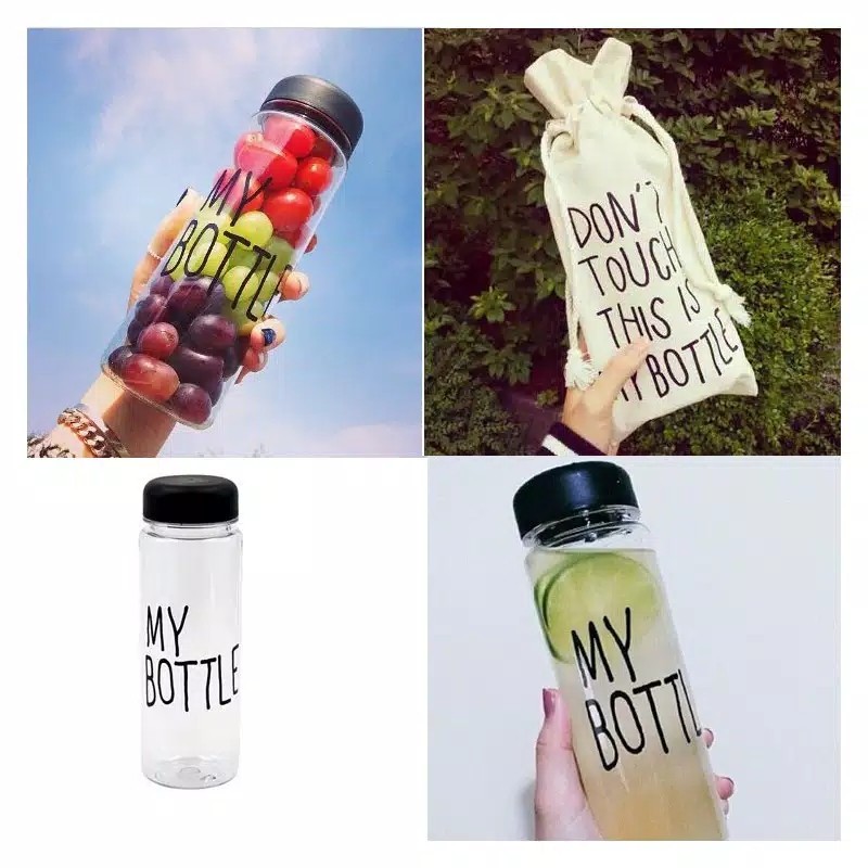 My Bottle Plastik Bening  SARUNG Botol juice Botol Air minum Plastik 2