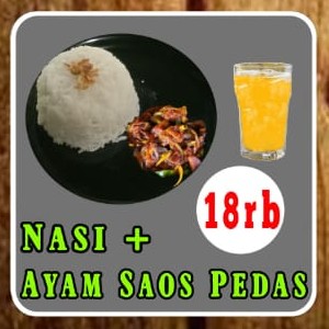 NASI I AYAM SAOS PEDAS