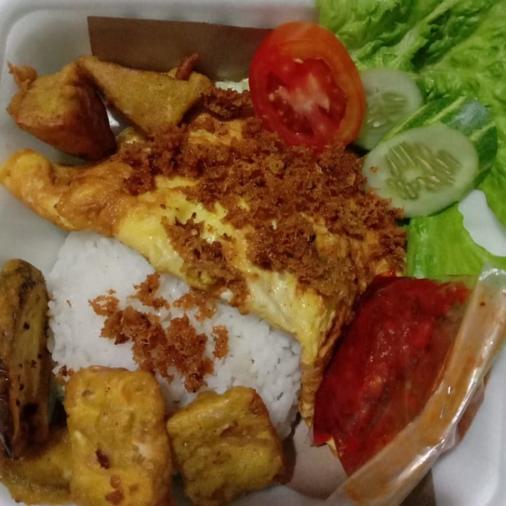 NASI PLUS DOUBLE TELUR DADAR