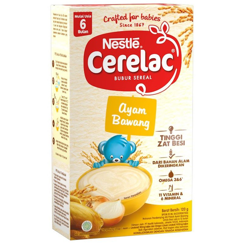 NESTLE CERELAC AYAM - BAWANG TAHAP 2 KOTAK 120 GR