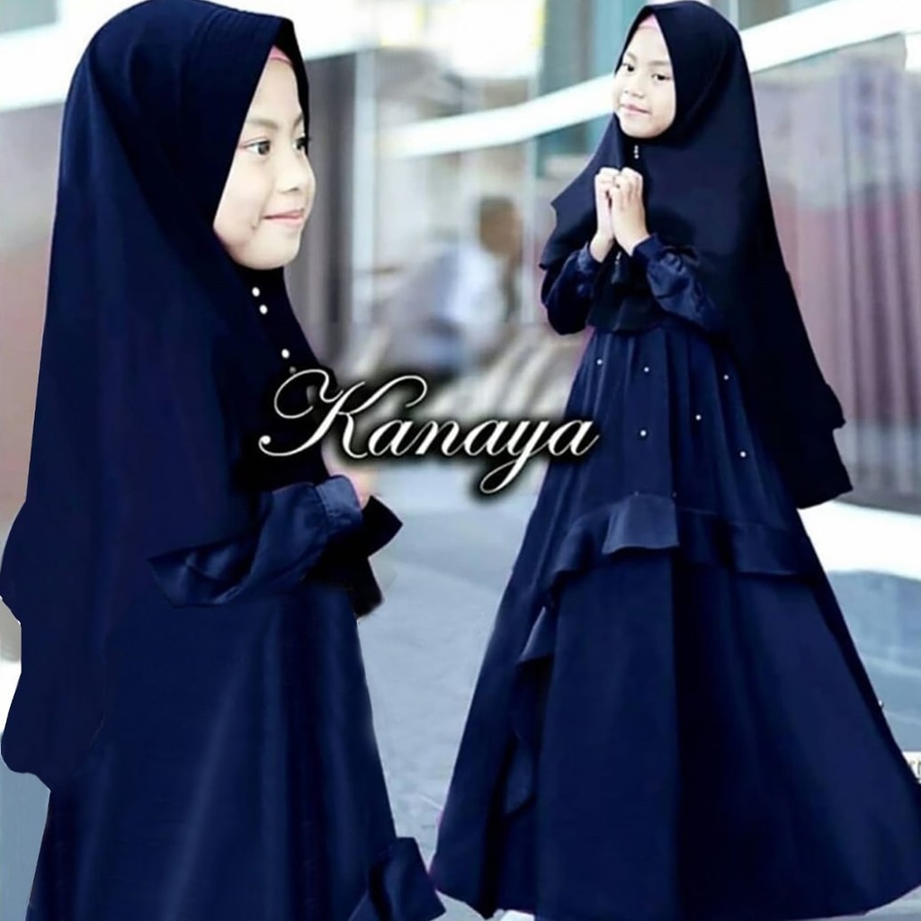 NEW  Kanaya Kids Baju Muslim Anak l Gamis Syari Anak 2