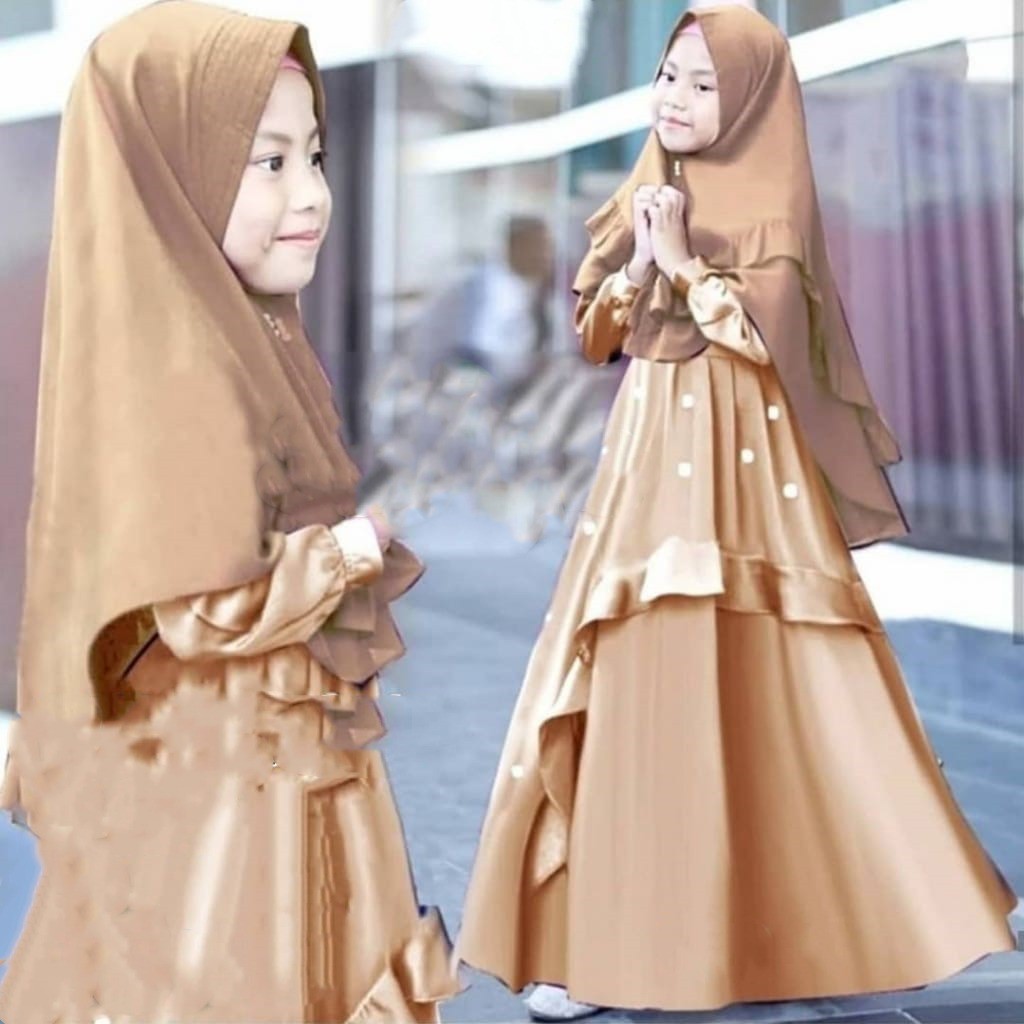 NEW  Kanaya Kids Baju Muslim Anak l Gamis Syari Anak 3