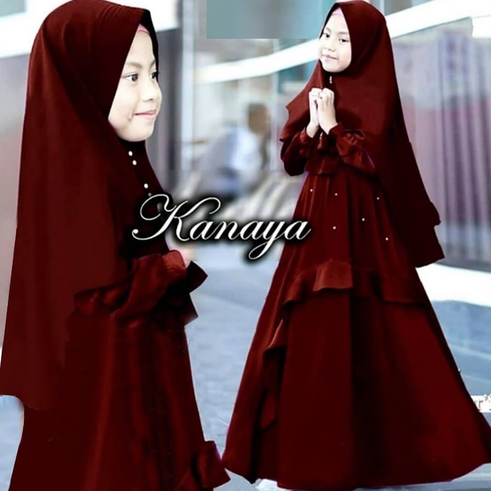 NEW  Kanaya Kids Baju Muslim Anak l Gamis Syari Anak 4