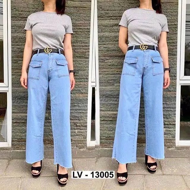 NINA KULOT POCKET JEANS  KULOT RAWIS