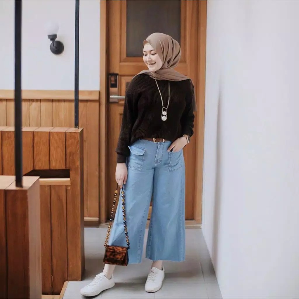 NINA KULOT POCKET JEANS  KULOT RAWIS 3