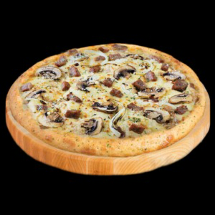 NY Alfredo Beef Mushroom Truffle - Crunchy Thin Crust