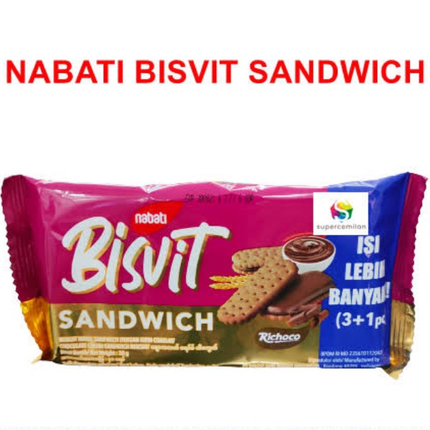 Nabati Bisvit Sandwich Coklat 30 G