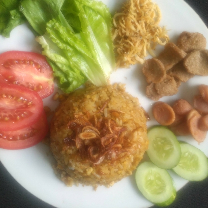 Nasgor Tempe Telur Dadar