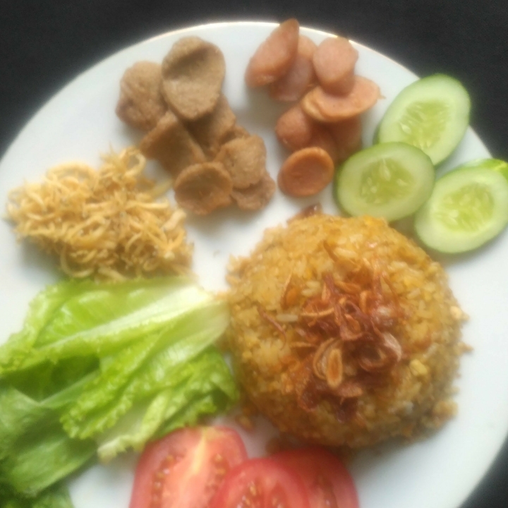 Nasgor Teri Medan dan Telur Dadar