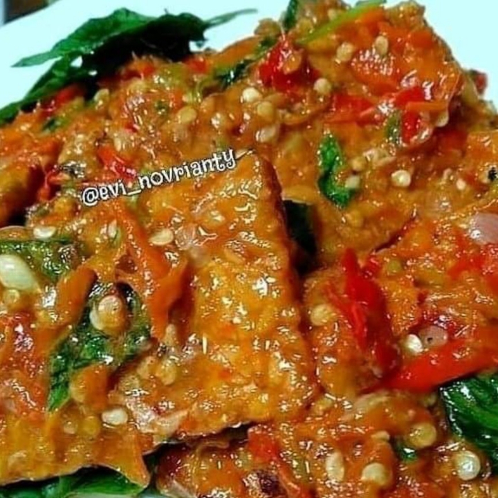 Nasi  Tempe Penyet Sambel Bawang Isi 3