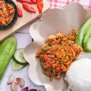 Nasi Ati Ampela Crispi Sambal Terasi