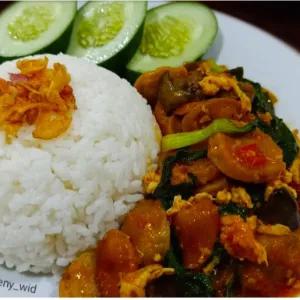 Nasi Ati Ampela Sambal Gila Telur