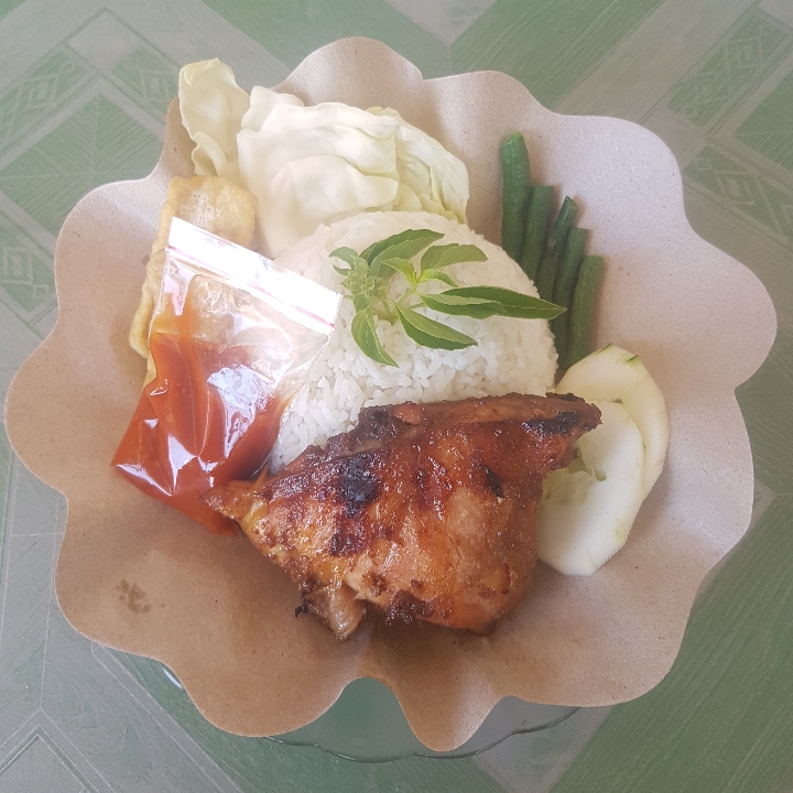 Nasi Ayam Bakar Paha Atas