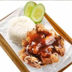 Nasi Ayam Geprek Dada Saus 