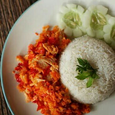 Nasi Ayam Geprek Daging Ayam Besar