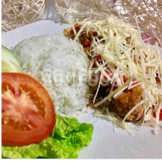 Nasi Ayam Geprek Keju 