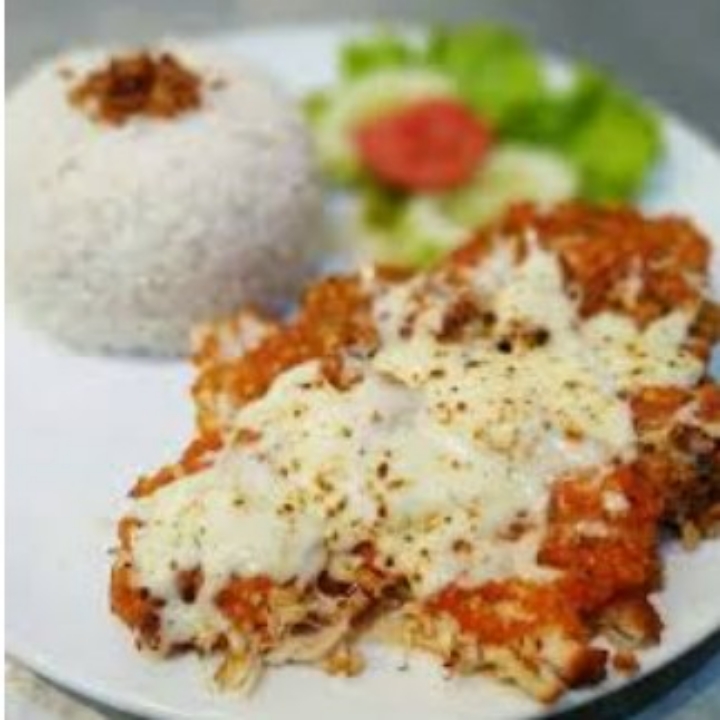 Nasi Ayam Geprek Mozarella