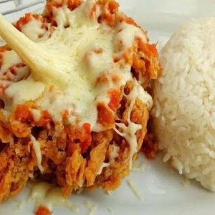 Nasi Ayam Geprek Mozarella