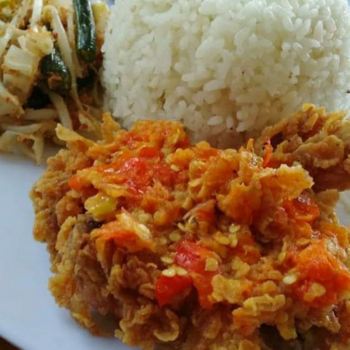 Nasi Ayam Geprek Sayap Atau Paha Bawah