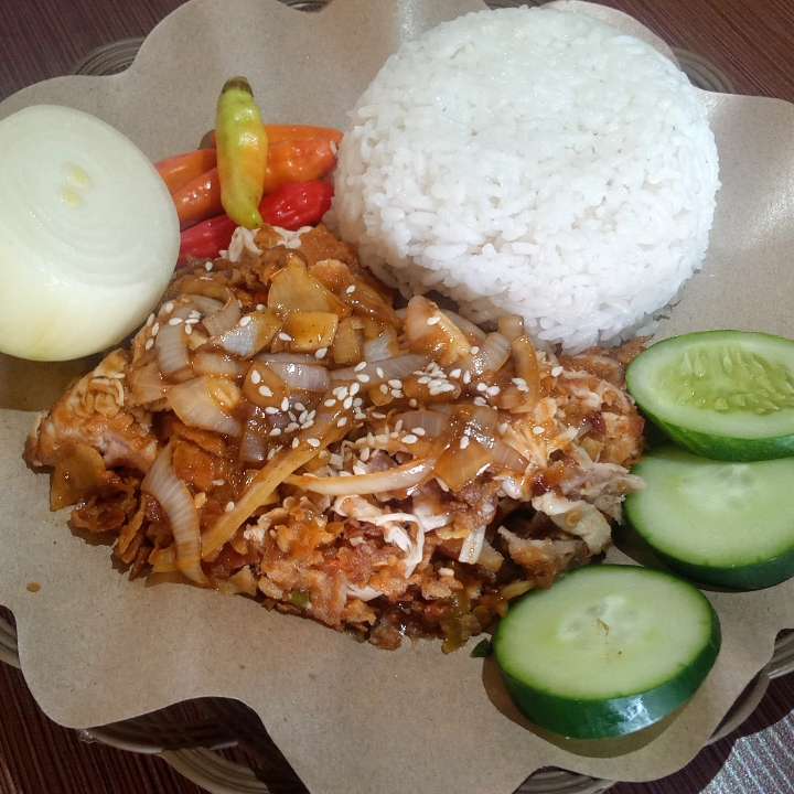 Nasi Ayam Geprek Teriyaki