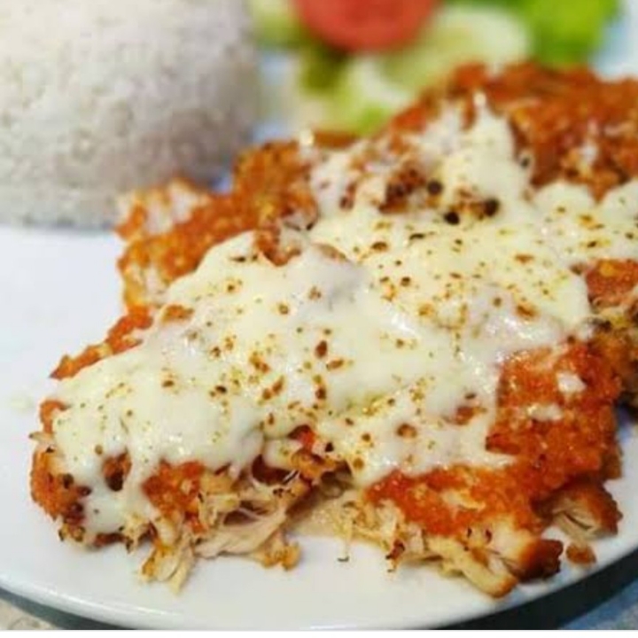 Nasi Ayam Gepuk Crispy Mozarella