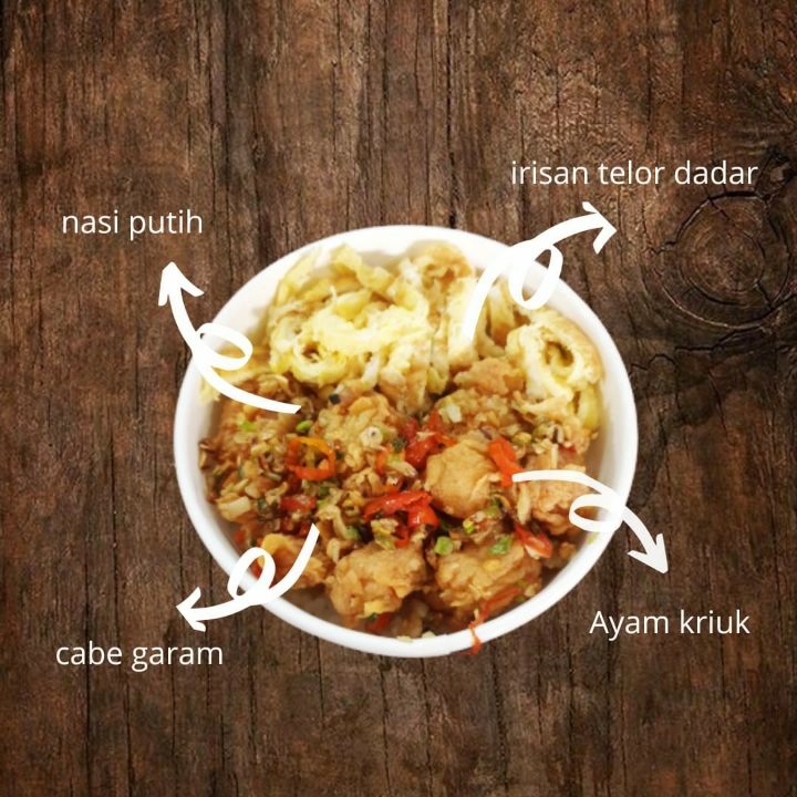 Nasi Ayam POP Cabe Garam