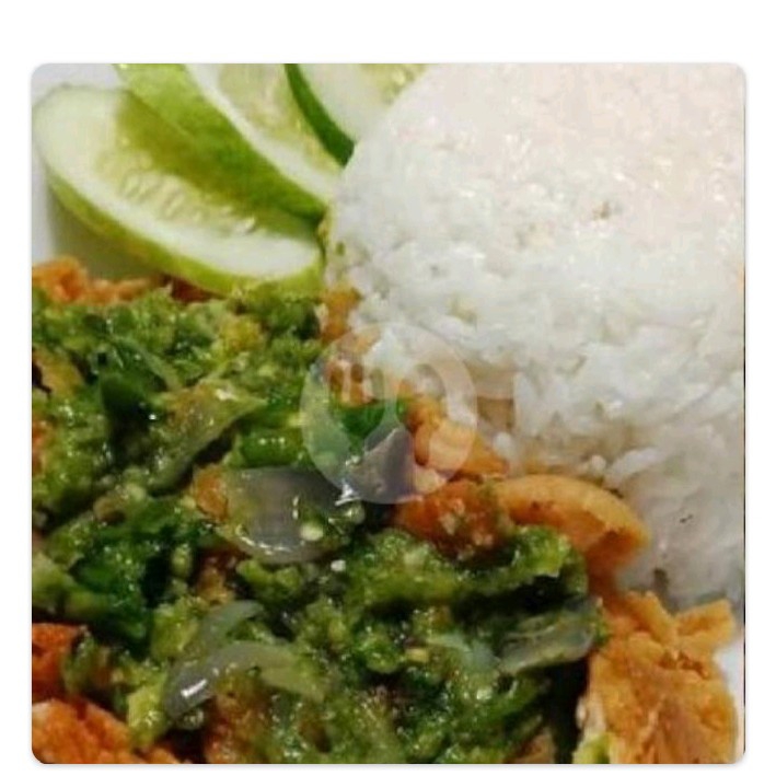 Nasi Ayam Paha Bawah Lombok Ijo