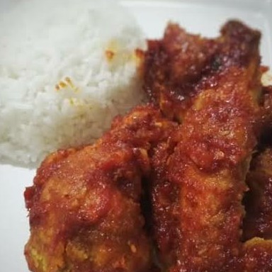 Nasi Ayam Pedas Paha Dan Sayap