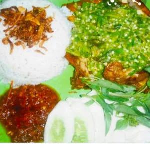 Nasi Ayam Sambal Ijo nge Plat