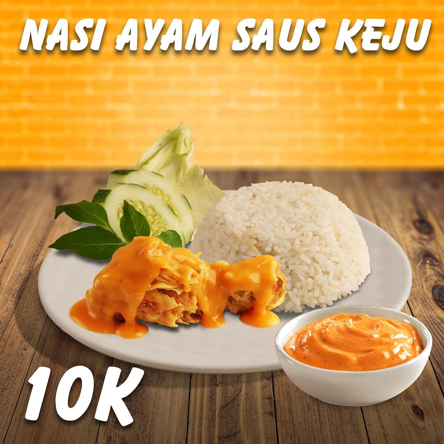 Nasi Ayam Saos Keju