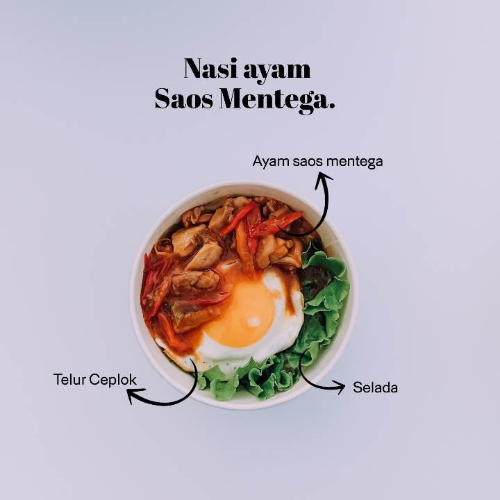 Nasi Ayam Saos Mentega