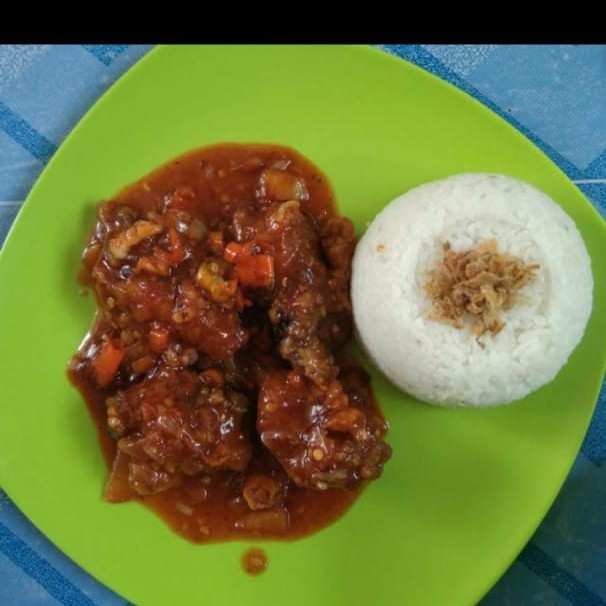 Nasi Ayam Saus Padang