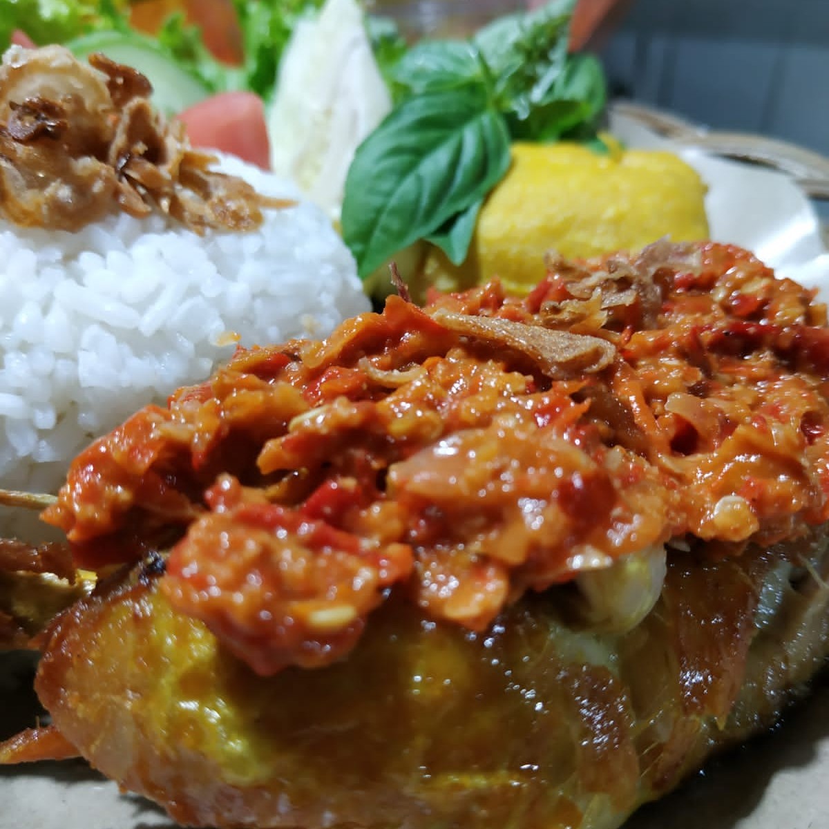 NASI TIMBEL AYAM PENYET